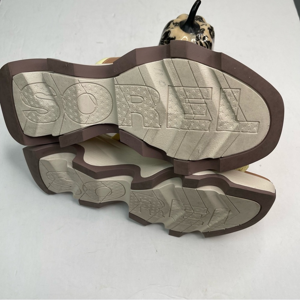 $130 SOREL Women's Kinetic Impact Slip-On Wedge Slide Sandals US 8 Brown Yellow - Picture 6 of 7